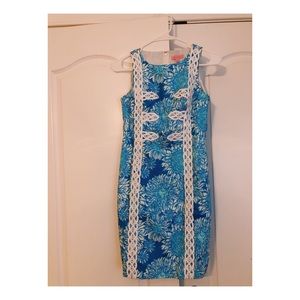 Lilly Pulitzer Blue and White Shift Dress